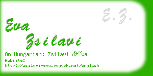 eva zsilavi business card